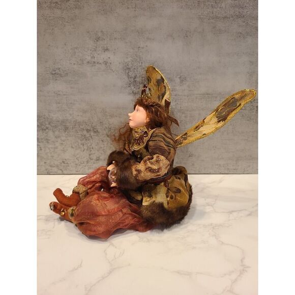 Vintage Fairy Pixie Elf Doll W Wings Shelf Sitter Figurine 8" Collectible Décor - Picture 11 of 15